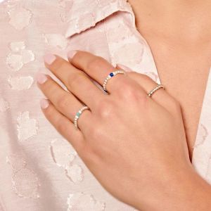 Annie Haak Aster Silver Ring - Blue Agate R0342