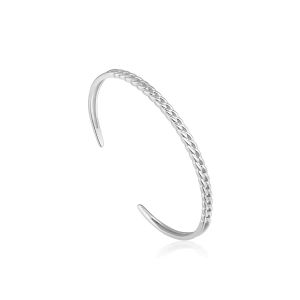 Ania Haie Silver Curb Chain Cuff Silver B021-05H