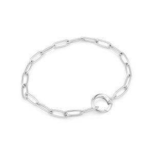 Ania Haie Silver Link Charm Chain Connector Bracelet - B048-01H