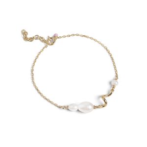 Enamel Copenhagen Pearlie Twist Gold Bracelet. Item code B113G.