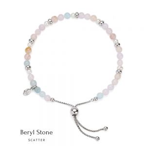 Jersey Pearl Sky Bracelet - Scatter Style in Beryl and Silver 1827927