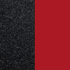 Les Georgettes Bracelet Insert - 14mm in Black Glitter and Red