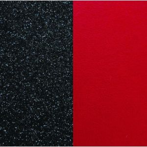 Les Georgettes Bracelet Insert - 25mm in Black Glitter and Red