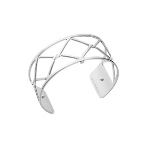 Les Georgettes Cannage 25 mm Silver Finish Bangle