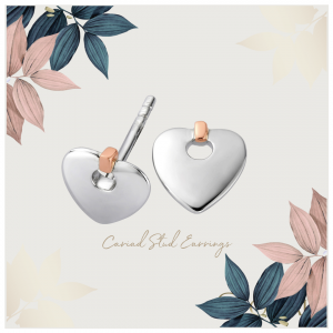 Clogau Cariad Heart Stud Earrings