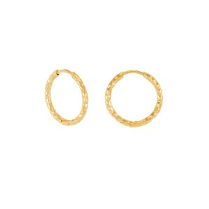 Rachel Jackson Shimmering Sun Huggie Hoop Earrings Gold - CE23GP