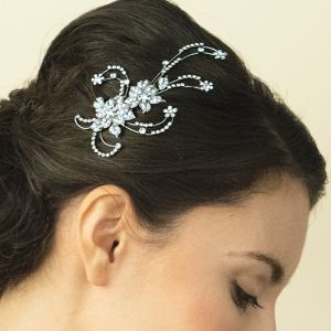 Ivory & Co Clematis Crystal Blossom Hair Comb