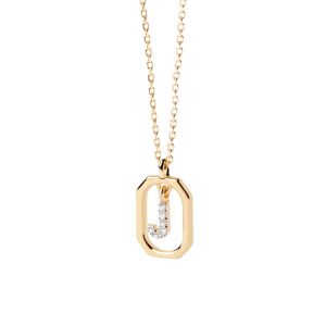 PDPaola Mini Letter J Gold Necklace CO01-521