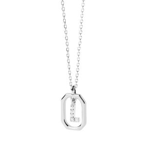 PDPaola Mini Letter L Silver Necklace. Item code CO02-523-U.