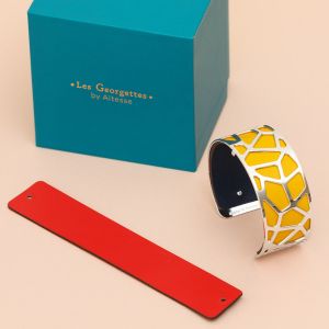 Les Georgettes Girafe 25mm Silver Finish Bangle 
