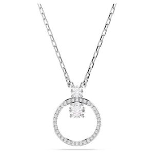 Swarovski Constella Round Cut Pendant - White with Rhodium Plating 5692261
