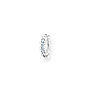 Thomas Sabo Single Earring - White Stone Hoop 12mm CR658-051-14