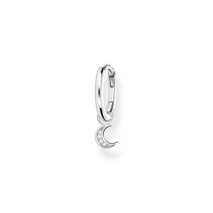 Thomas Sabo Single Hoop Earring - Silver with Moon Pendant CR708-051-14