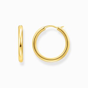 Thomas Sabo Gold Plated Classic Wider Hoop Earrings - CR745-413-39