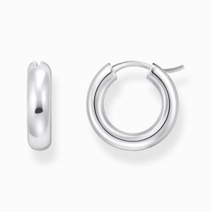 Thomas Sabo Medium Chunky Hoop Earrings - Silver - CR747-001-21