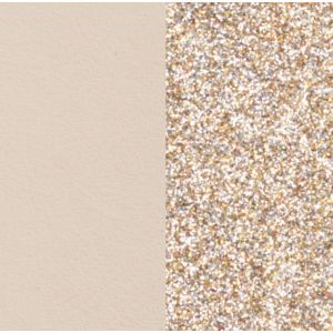 Les Georgettes Bracelet Insert - 8mm in Cream and Gold Glitter