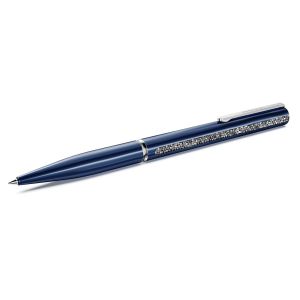 Swarovski Crystal Shimmer Glide Ballpoint Pen - Blue Lacquered Chrome Plated