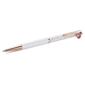 Swarovski Crystalline Pen Ladybird - White Red Lacquered with Rose Gold Tone Plating - 5732981
