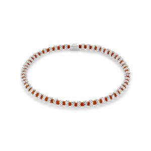 Annie Haak Daisy Chain Silver Bracelet - Orange