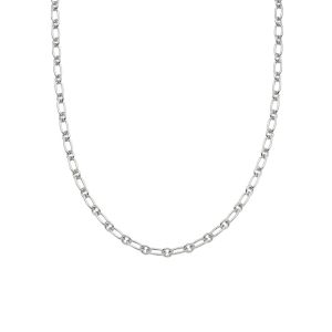 Daisy Stacked Linked Chain Necklace - Silver NB8008_SLV