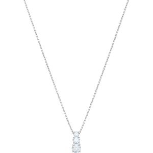 Swarovski Attract Trilogy Round Pendant, White, Rhodium Plating 5414970