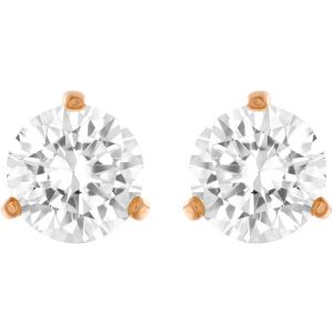Swarovski Solitaite Pierced Earrings, White, Rose Gold Plating 5112156