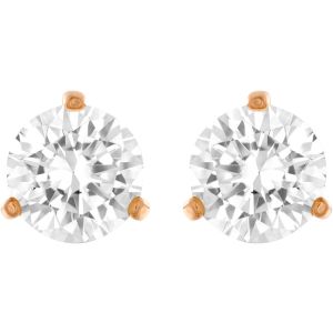 Swarovski Solitaite Pierced Earrings, White, Rose Gold Plating 5112156