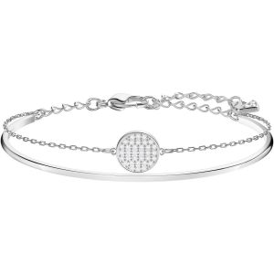 Swarovski Ginger Bangle, White, Rhodium Plating 5389044
