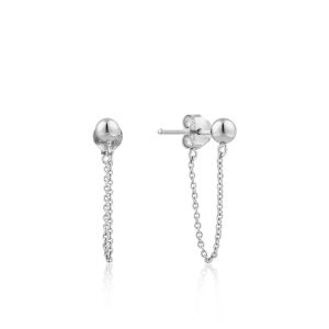 Ania Haie Modern Chain Stud Earrings, Silver E002-06H