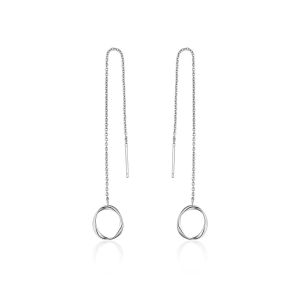 Ania Haie Swirl Threader Earings Silver E015-03H