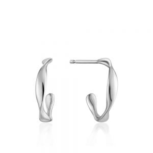Ania Haie Twist Mini Hoop Earings Silver E015-01H
