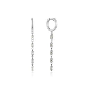 Ania Haie Glow Huggie Hoop Drop Earrings - Silver E018-12H