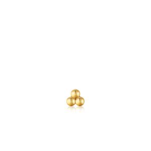 Ania Haie Triple Ball Barbell Single Earring - Gold - E035-03G