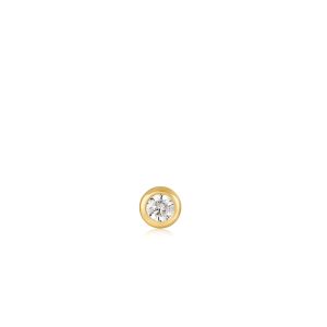 Ania Haie Sparkle Bezel Barbell Single Earring - Gold - E035-06G