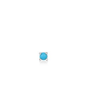 Ania Haie Turquoise Cabochon Barbell Single Earring - Silver - E035-13H