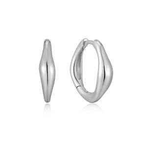 Ania Haie Silver Wave Huggie Hoop Earrings - E044-03H
