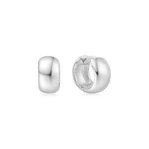 Ania Haie Chubby Small Huggie Hoop Silver Earrings - E064-04H