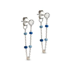 Enamel Copenhagen Lola Marine Silver Earrings. Item code E140S.
