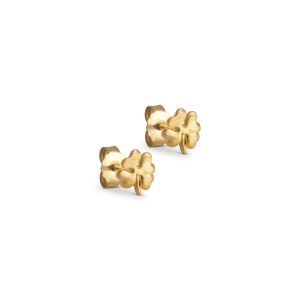 Enamel Copenhagen Organic Clover Gold Stud Earrings