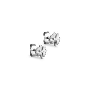 Enamel Copenhagen Organic Clover Silver Stud Earrings