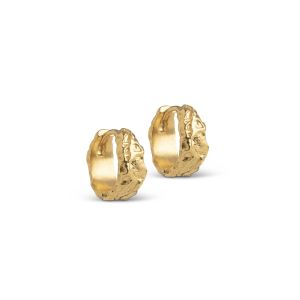 Enamel Copenhagen Nela Gold Hoop Earrings. Item code E240GM.