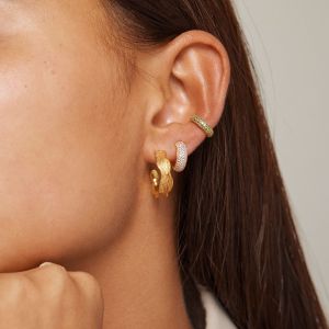 Enamel Copenhagen Ane Small Gold Hoop Earrings