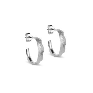 Enamel Copenhagen Ane Small Silver Hoop Earrings. Item code E289SM.