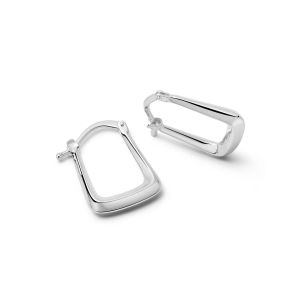 Daisy London Bold Creole Silver Hoop Earrings - E3110_SLV