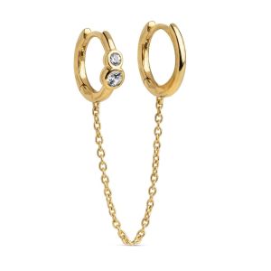 Enamel Copenhagen Nova Chain One Piece Hoop Earring