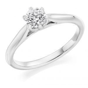 Classic Six Claw Brilliant Cut Solitaire Diamond Engagement Ring