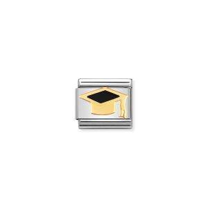 Nomination Classic Black Graduate Hat - 18k Gold - 030223/08