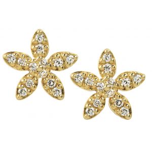 byBiehl Forget Me Not Sparkles Gold Earrings 4-004A-GP