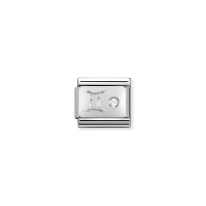 Nomination Silver and Zirconia Classic Gemini Charm - 330302/03