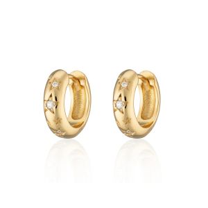 Scream Pretty Celestial Chunky Huggie Hoop Earrings - Gold SPG-373